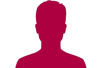 Umriss einer Person in rot und weiß