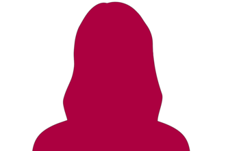 Umriss in einer Person mit rot und weiß