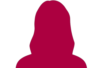 Umriss einer Person in rot und weiß
