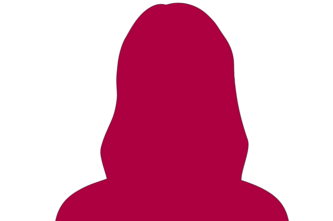 Umriss einer Person in rot und weiß