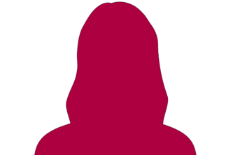 Umriss einer Person in rot und weiß